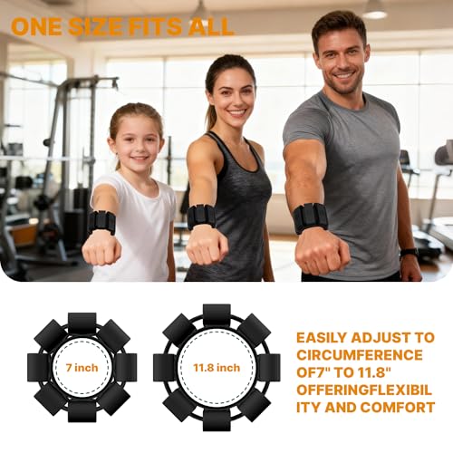 Adjustable Wrist Weights for Women Men, Leg Weights for Women 0.75lb-1lb-1.3lb Each for Walking, Yoga, Dance, Barre, Gym
