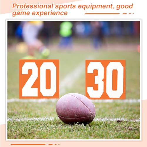 Liliful Football Yard Markers High Visibility Field Yard Line Markers 12.5 Inch Portable Weighted Yardage Marking with Carry Bag for Sports Game Training