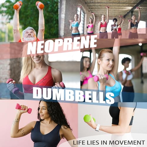 Balelinko Home Gym Equipment Workouts Strength Training Weight Loss Pilates Yoga Dumbbell Set, Weights for Women, Men, Seniors and Youth - color: Purple, style: 02-Pound,Pair