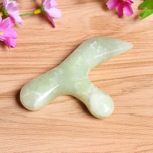 Ewin24 Natural Jade Foot Massager Acupuncture Point Massage Foot Care Therapeutic Relief Tool