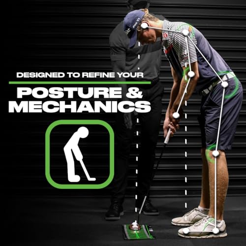 BACK 2 BASICS Golf Putting Mirror Compact Dual-Sided Alignment Trainer Tool - style: Pro Path Putting Mirror