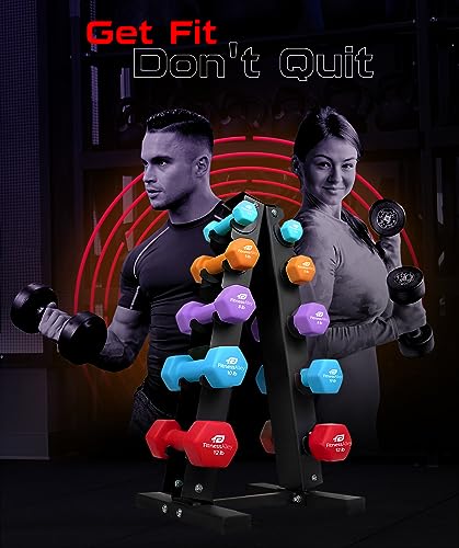 Dumbbells Storage Rack Neoprene Dumbbells Weight Rack - 2.0MM Thickness Weight Organizer Stand for Home Gym - Easy Assembly