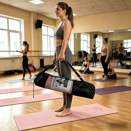 Extra Thick Yoga Mat 0.315 Inch, Non Slip 72x24 Inch, POE Eco Friendly Cushioned Mat for Home Gym Yoga Pilates Men Women - color: Purple + Dark Gray