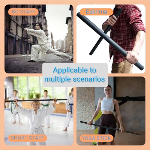 4ft & 6ft Collapsible Bo Staff – Foam-Padded Martial Arts Training Staff for Safe Practice, Portable Design with Carry Bag