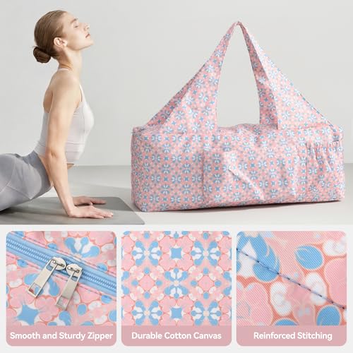 Yoga Mat Bag with Wet Pocket, Large Yoga Mat Carrier Fits All Your Stuff, Personalized Yoga Gifts, Gym Tote Bag for Women