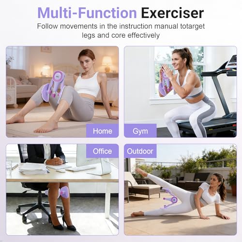 Thigh Trainer for Women, 15-60LB Adjustable Resistance Inner Thigh Exerciser for Pelvic Floor Strengthening, Kegel Equipment with Data Tracking, Home Gym Fitness for Postpartum Recovery & Shaping1