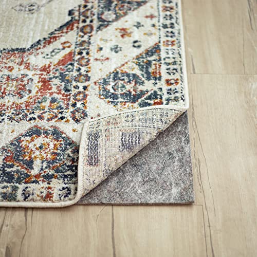 Mohawk Home Non Slip Rug Pad 7' x 9'- 1/4" Thick Felt + Latex Rubber Gripper - Dual Surface Cushion for Hardwood, Carpet, Tile Floors, Made in USA - size: 7' x 9' (Rectangular), style: 1/4 Inch Dual Surface Rug Pad