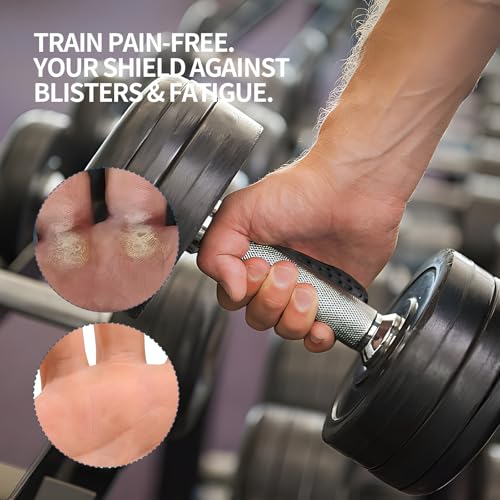 Anti-Slip Weight Lifting Gloves for Men & Women, Ergonomic Silicone Palm Workout Grips, Gym Training Gloves for Pull-Ups, Dumbbell, Barbell, Callus Protection - size: 1 Pair