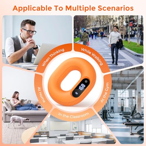 Smart Grip Strength Trainer with Bluetooth APP - Squeeze to Play Games & Scroll Video Hands-Free, Soft Silicone, Portable Hand Exercise for Strength, Stress Relief & Rehab - size: 40 LB