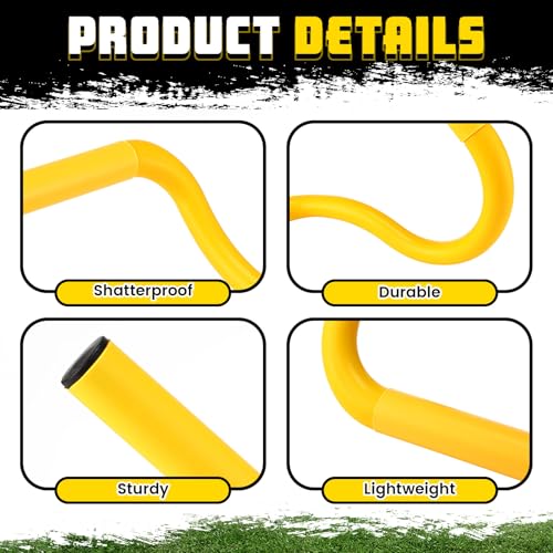 10 Pcs Speed Agility Training Hurdles Detachable Durable Hurdle Agility Plyometric and All Purpose Speed Training Equipment for Athletes Soccer Basketball - color: Yellow, size: 9 Inch