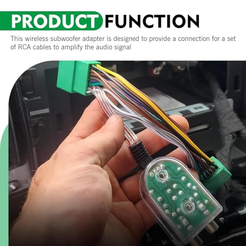 1 PC Add A Subwoofer Amplifier Wire Harness, Radio System Subwoofer Amplifier Adapter, Modified Radio High to Low Amplifier Connector, Compatible with Chevrolet GMC (Multicolored)