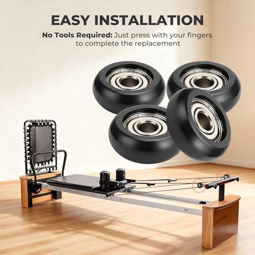 Roller Wheels for Aero Pilates Reformer, Replacement Roller Wheels for Pilates Reformer Machines, Smooth and Quiet Glide