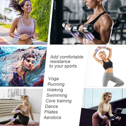 Ankle and Wrist Weights for Women, Adjustable Weights Set of 2 (1Lb Each), for Walking, Yoga, Dance, Gym