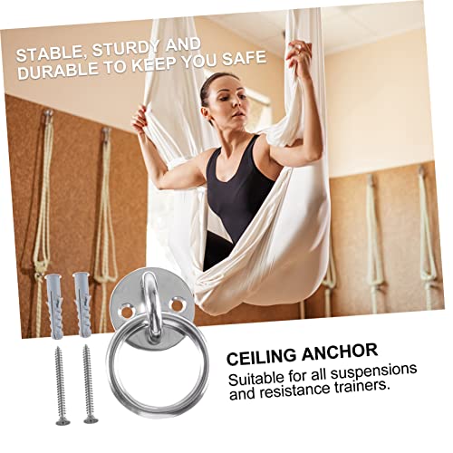 Toyvian Ceiling Anchor Suspension Trainer Bracket Durable Fixed Disk for Yoga Swings Gymnastic Rings and