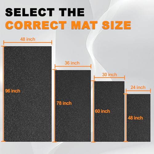 Fitvids Treadmill Mat 1/4" Thick Non-Slip Gym Mats Floor Protection Pad Compatible for Treadmills,Elliptical,Exercise Bikes,Stationary Cycles and Accessories - size: 78"Lx36"W