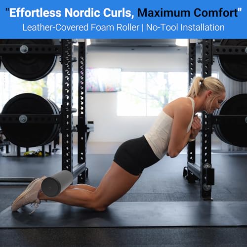 Heavy-Duty Power Rack Attachments, Quick-Install Home Gym Accessories for 2x2, 2x3 & 3x3 Power Racks, Fits 1/2" & 1" Holes - color: Leg Hold Down Attachments 1-Pack