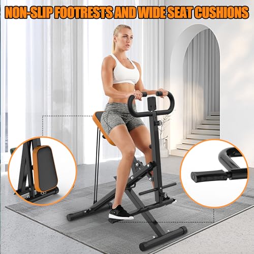 Squat Machine,Exercise Machine for Home,Foldable Ride Rowing for Botty Glutes Butt Thighs,Ab Back Leg Press Home Workout