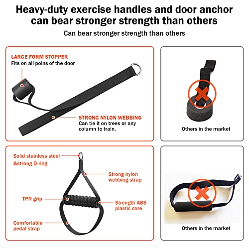 Portable Home Gym Resistance Band Set With8 Anti-Break Bands, Detachable 500LBS Pilates Bar, Full Body Workout Equipment w/Ankle Straps & Door Anchor - style: Black
