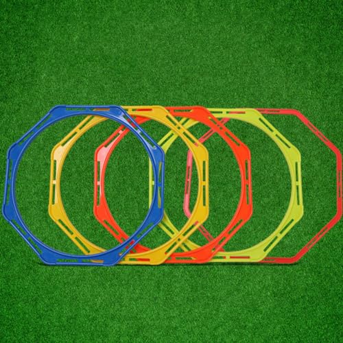 4Pcs Agility Training Rings Football Exercise Circles for Speed and Agility Training Portable Agility Gear for Soccer and Basketball