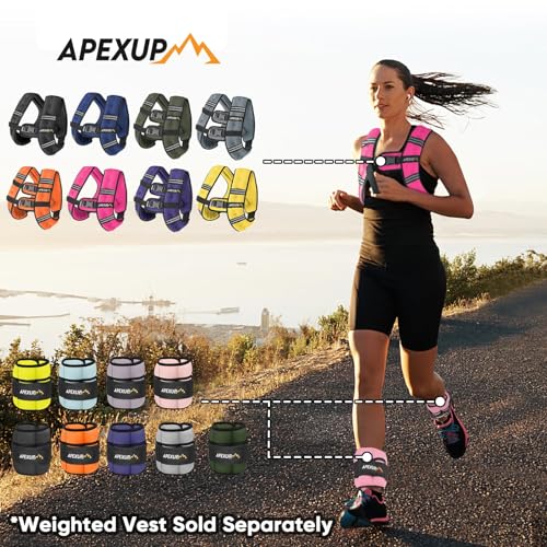 Adjustable Ankle Weights for Women and Men, Modularized Leg Weight Straps for Yoga, Walking, Running, Aerobics, Gym, Physical Therapy