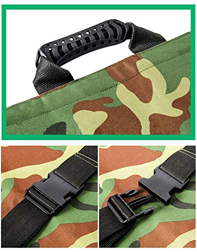 Oxford Folding Stretcher with 12 Handles Waterproof Foldable Emergency Rescue Back Stretcher with Storage Bags for Hospital,Clinic, Home,Sports venues,Ambulance (Orange)