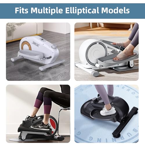 Non-Slip Workout Mat for Under Desk Ellipticals,Thicker & Quieter,23.6x17.7x0.2",Suitable for Ellipse Leg Exerciser, Foot & Leg Pedal Exerciser for Seniors Fitness, Floor Protection,Enhanced Stability
