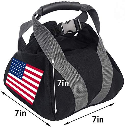 2 Pcs Adjustable Canvas-Kettlebell-Sandbag wtih Handle for Training Home Training, Yoga, Fitness (National Flag)