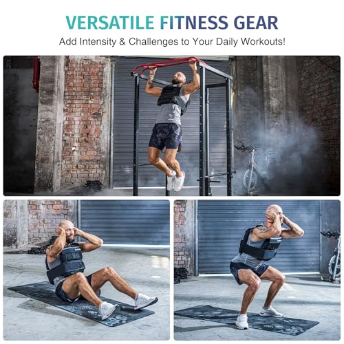 ZELUS Weighted Vest with Adjustable Weights for Home Workouts - color: 60lb-Iron Sandbags