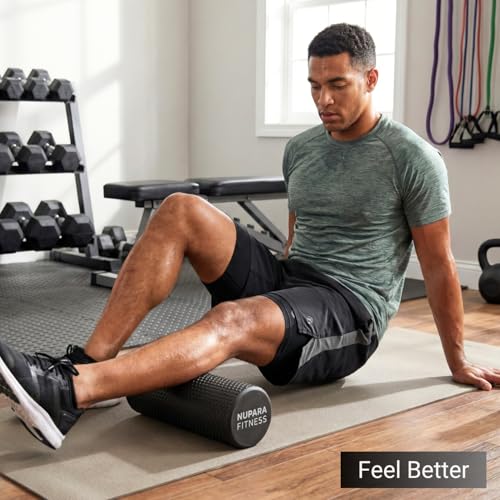 Foam Roller for Back, Legs, Hips, and Deep Tissue Muscles | Foam Roller for Physical Therapy, Exercise, Running, Cycling, Sports, Recovery, Yoga, and Pilates. (Black, 18 inch - Large)