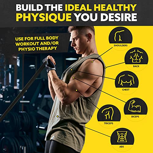 Long Resistance Bands Set, 5 Pull Up Assistance Bands for Working Out - color: Black 2
