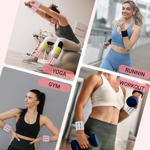 Ankle Weights Wrist Weight for Women Men, Set of 2, 1 lb/2 lb Each - color: Grey, size: 1lb each weight (2lbs Pair)