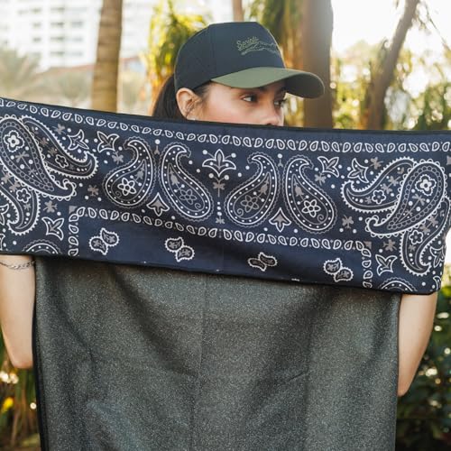 Sprints Athletic Running Towel, Full-Sized, Car Seat Cover - Performance Microfiber (Paisley Probs) - color: Paisley Probs W/ Snaps