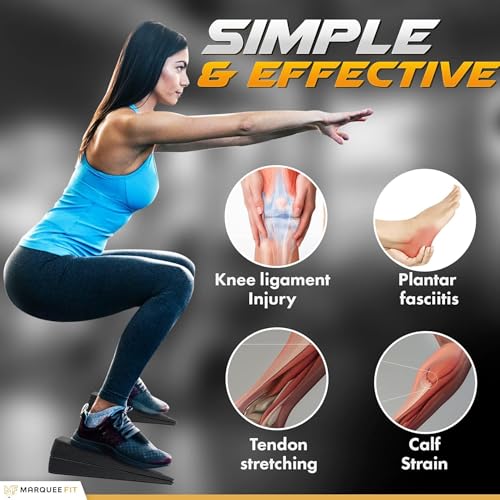 3-Piece Slant Board Calf Stretcher Set, EPP Foam Squat Wedge for Calf Stretching, Foot Stretcher & Ankle Mobility Board with Anti-Slip Base for Home Training