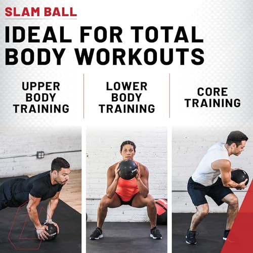 Lifeline Fitness Weighted Slam Ball - Easy to Grip Slam Ball for Home Gym and HIIT Workouts - style: 8 lb