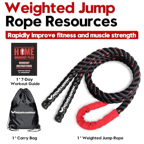 Weighted Jump Rope for Men and Women, 3lb 4lb 5lb Adult Heavy Skipping Rope, Jumprope for Fitness,Workout Equipment, Fitness Equipment for Home Gym Exercise,Improve Strength and Building Muscle - style: 3lb