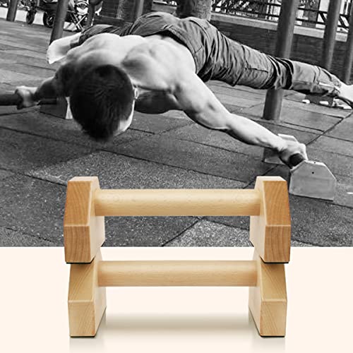 Push Up Bars Stands, 1 Pair Wooden Parallettes Gravity Fitness, Mini Handle Pumps, Push Ups for Fitness, Gymnastics, Aerobics