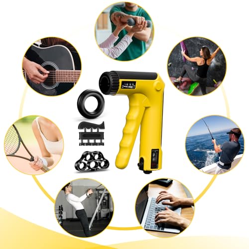 Hand Grip Strength Trainer Kit, 6 Pack Hand Gripper Strengthener for Gym