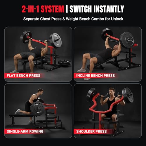 YOLEO Folding Gym Bench for Full Body Training, 300kg/660LB Abdominal Bench for Strength Training in Gym Home, with Quick Folding and Fast Adjustment