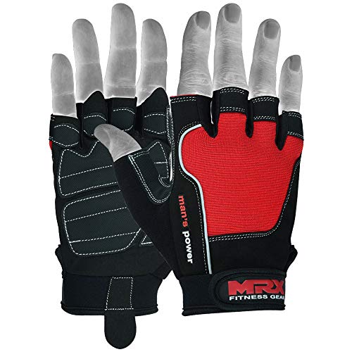 MRX Weightlifting Gloves for Men and Women Gym Workout Bodybuilding Strength Training Weight Lifting Grip Glove with Padded Palm