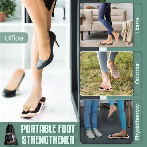 Ankle Strengthener 3 Optional Levels, Blackboard Foot Trainer for Sprained, Foot Strengthener Ankle Balance Board Suitable for Athletes, Injury Tehabilitation, Kids to The Elderly (with Instructions)