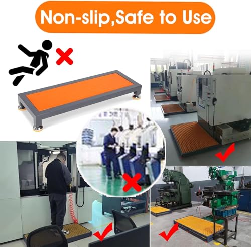 Heavy Duty Non-Slip Outdoor Prefab Step for Mobile Home/Patio/Steep Hills/Deck Stairs/Above Ground Pool, Adjustable CNC Machine Work Platform, Load 3000KG(41x14x5.9in/105x36x15cm)