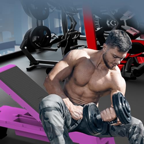 Multifunctional Step Platform Aerobic Deck Stepper with Resistance Bands Versatile Cardio Exercise Equipment Workout Fitness, Adjustable Weight Bench for Home Gym