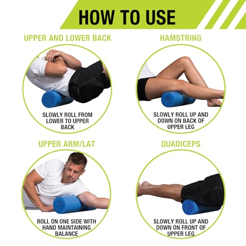 Pro-Tec Athletics Foam Roller, Deep Tissue Massage Roller for Recovery, Therapy, Flexibility, Circulation, and Muscle Release