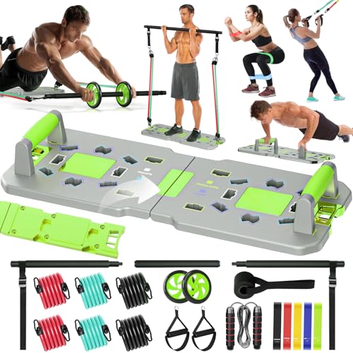 Pushup board, Portable & Foldable Push Up Bar Set for Home Gym Fitness, Comes with Food Dehydrator Machine - Digital Adjustable Timer Design Package, Household Inspiring, Cook and Workout Balanc