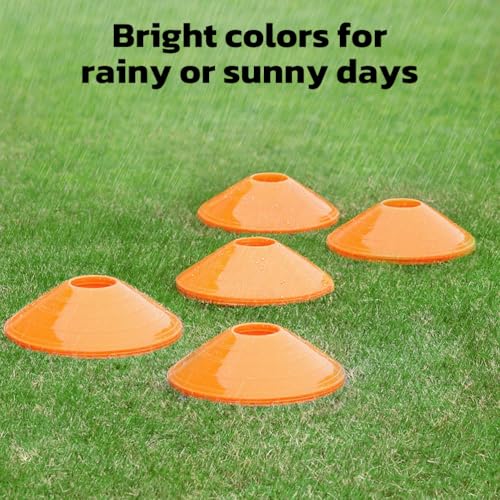 GHB Soccer Cones 25/50/100 Pack Disc Soccer Sport Cones - color: 50Pcs Orange