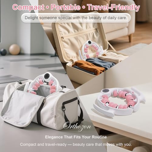 Cellulite Massage Roller, Cellulite Roller for Legs & Body, Handheld Muscle and Fascia Massager for Arms Waist Stomach, Anti Cellulite Massager Stick for Relaxation - color: Pink