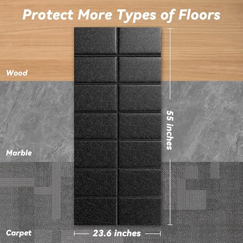Walking Pad Mat for Carpet - 55" x 23.6", 0.24" Thick Treadmill Mat - size: 55"L x 23.6"W x 0.24"Th