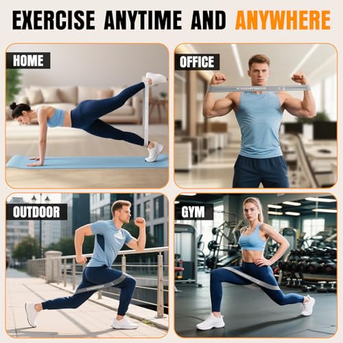 Resistance Bands for Working Out, Exercise Bands Resistance Bands Set with 5 Resistance Levels, Latex Loop Bands for Women Men, Workout Bands for Legs, Glutes, Strength Training, Yoga, Home Gym