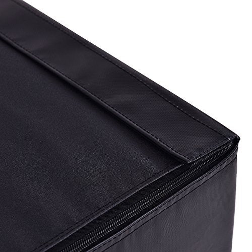 PVC Soft Foam Jumping Box Plyometric Exercise Fitness Safe Box (Black 24" Height)