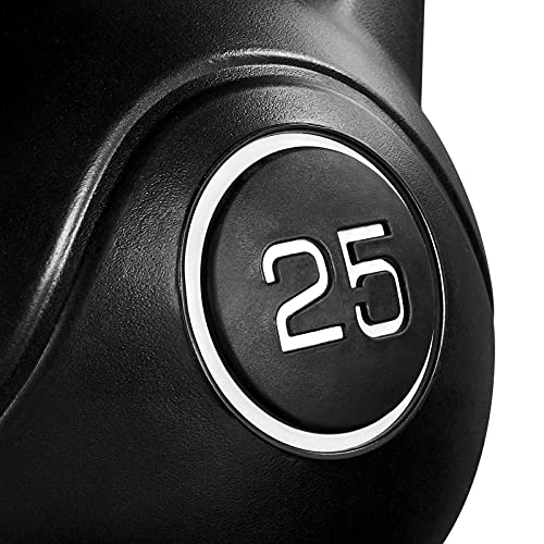 Yaheetech 25lb Kettlebell Weight with Wide Flat Base HDPE Coated Handle